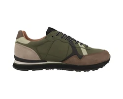 Pepe Jeans Brit Road Sneaker Dunkelgrün/Braun/Khaki
