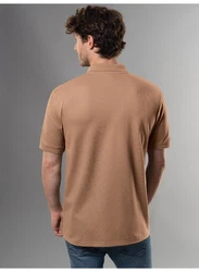 Trigema Poloshirt DELUXE Piqu Braun/Beige/Khaki
