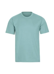 Trigema T-Shirt TRIGEMA T-Shirt DELUXE Grün/Hellblau/Türkis