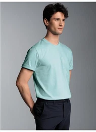 T-Shirt T-Shirt DELUXE Baumwolle (1-tlg)