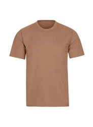 Trigema T-Shirt TRIGEMA T-Shirt DELUXE Braun/Khaki/Beige