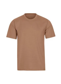 Trigema T-Shirt TRIGEMA T-Shirt DELUXE Braun/Khaki/Beige