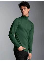 Trigema Rollkragenshirt Langarm Ski- und Sport-Rollkragenpullover Dunkelgrün