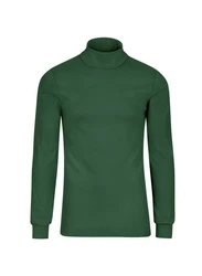 Trigema Rollkragenshirt Langarm Ski- und Sport-Rollkragenpullover Dunkelgrün