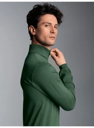 Trigema Rollkragenshirt Langarm Ski- und Sport-Rollkragenpullover Dunkelgrün