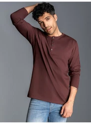 Trigema Longsleeve Langarmshirt mit Knopfleiste 