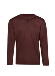 Trigema Longsleeve Langarmshirt mit Knopfleiste 