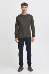 Blend Dan Herren Strickpullover Feinstrick Mit Rundhals (20700587ME) Burned Orange (73823)