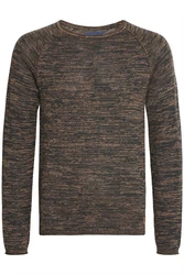 Blend Dan Herren Strickpullover Feinstrick Mit Rundhals (20700587ME) Burned Orange (73823)
