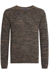 Blend Dan Herren Strickpullover Feinstrick Mit Rundhals (20700587ME) Burned Orange (73823)
