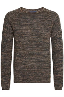 Blend Dan Herren Strickpullover Feinstrick Mit Rundhals (20700587ME) Burned Orange (73823)