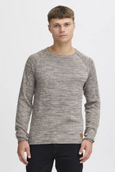 Blend Dan Herren Strickpullover Feinstrick Mit Rundhals (20700587ME) Grau/Hellgrau