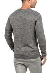 Blend Dan Herren Strickpullover Feinstrick Mit Rundhals (20700587ME) Dunkelgrau/Grau/Hellgrau