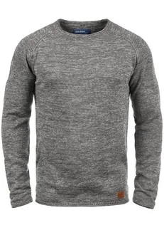 Blend Dan Herren Strickpullover Feinstrick Mit Rundhals (20700587ME) Dunkelgrau/Grau/Hellgrau