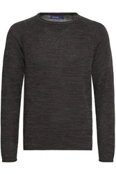 Blend Dan Herren Strickpullover Feinstrick Mit Rundhals (20700587ME) Dunkelgrau/Grau/Schwarz