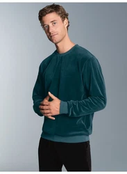 TRIGEMA Sweatshirt Nicki-Shirt Türkis/Grün/Dunkelgrün