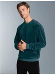 TRIGEMA Sweatshirt Nicki-Shirt Türkis/Grün/Dunkelgrün