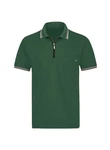 Trigema Poloshirt mit Reißverschluss Dunkelgrün/Grün