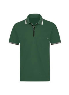 Trigema Poloshirt mit Reißverschluss Dunkelgrün/Grün Trigema Poloshirt mit Reißverschluss Dunkelgrün/Grün