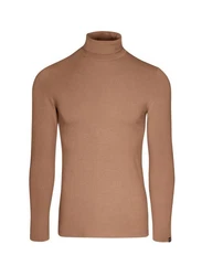 Trigema Rollkragen-Shirt aus elastischer Viskose braun