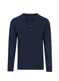 Longsleeve Langarmshirt mit Knopfleiste (1-tlg)