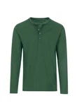 Trigema Longsleeve Langarmshirt mit Knopfleiste grn (efeu)