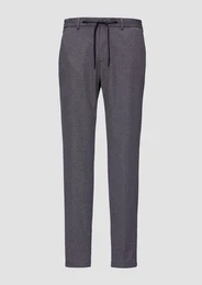 Stoffhose Slim: Joggsuit mit Piqustruktur Durchzugkordel