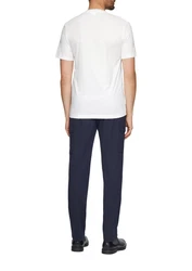 s.Oliver BLACK LABEL Kurzarmshirt Slim Fit Weiß/Creme