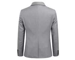 Allthemen Anzug Slim Fit Business Herrenanzug Grau/Hellgrau