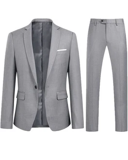 Allthemen Anzug Slim Fit Business Herrenanzug