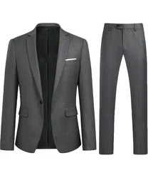 Anzug (2 tlg) Slim Fit Business Herrenanzug im eleganten Look