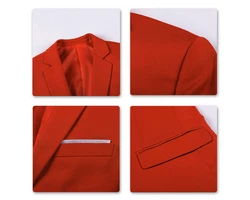 Allthemen Anzug Slim Fit Business Herrenanzug Rot