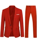 Allthemen Anzug Slim Fit Business Herrenanzug Rot