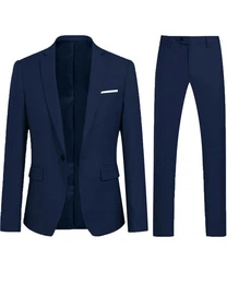 Anzug (2 tlg) Slim Fit Business Herrenanzug im eleganten Look