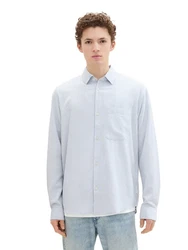 TOM TAILOR Denim Hemd hellblau/wei