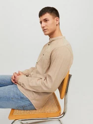 JACK & JONES Hemd JJEBand Beige/Khaki/Braun/Weiß