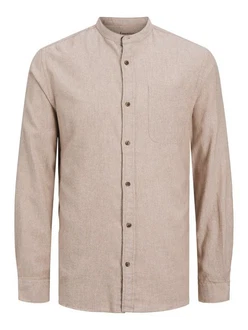 JACK & JONES Hemd JJEBand Beige/Khaki/Braun/Weiß