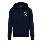 HUGO Sweatjacke Spray Logo Jacket Dunkelblau