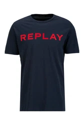 Replay T-Shirt BASIC JERSEY Dunkelblau/Blau