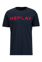 Replay T-Shirt BASIC JERSEY Dunkelblau/Blau
