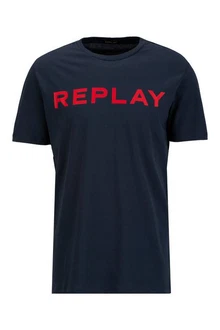 Replay T-Shirt BASIC JERSEY Dunkelblau/Blau
