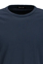 Replay T-Shirt PIECE DYED HEAVY COTTON JERSEY Dunkelblau