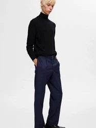 SELECTED HOMME Bügelfaltenhose SLHLEROY Dunkelblau/Blau/Hellblau