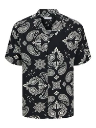 JACK & JONES Hemd JJJEFF schwarz/offwhite