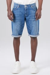 Miracle of Denim Jeansbermudas Trevol Shorts Schwarz/Creme/Weiß