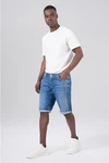 Miracle of Denim Jeansbermudas Trevol Shorts Schwarz/Creme/Weiß
