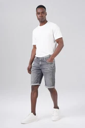 Miracle of Denim Jeansbermudas Trevol Shorts Grau/Hellgrau/Creme/Schwarz/Weiß