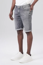 Miracle of Denim Jeansbermudas Trevol Shorts Grau/Hellgrau/Creme/Schwarz/Weiß