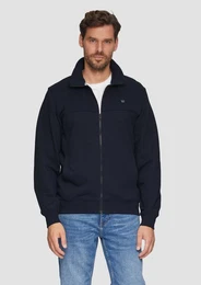 Allwetterjacke Sweatjacke mit Stehkragen und Logo-Detail Artwork