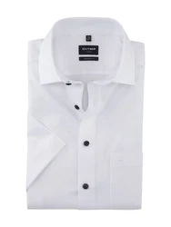 OLYMP Kurzarmhemd Creme/Weiß